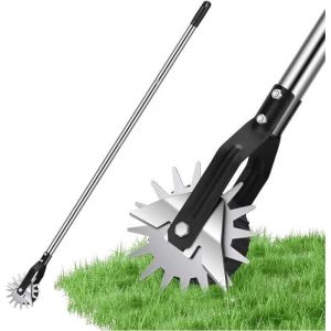 Coupe-Bordure Rotatif Manuel avec Roue, Tondeuse &agrave; Gazon Ajustable pour Bordures et All&eacute;es. - Neuf