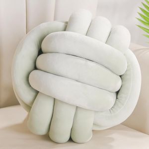 Cauc-Coussin Noeud Vert, Coussins Rond Decoration Chambre, Coussin Deco Salon Aesthetic, Coussins Canape Decoration, Decoratif Lit Enfant, 22cm - Neuf