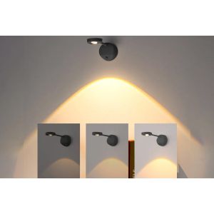 Applique Murale Led Sans Fil Avec Capteur, Rechargeable Par Usb, Veilleuse Avec D&eacute;tection De Mouvement Et Variateur D'intensit&eacute;. - Neuf