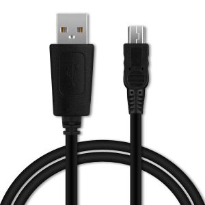JGD-&reg; C&acirc;ble USB Mini USB 2.0 1A transfert donn&eacute;es pour appareil Canon EOS 4000D 2000D 200D 80D 6D Mark II 5D Mark III EOS M10 PowerShot G7X cable charge et data 1m PVC noir, cordon cam&eacute;ra - Neuf