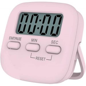 Minuteur De Cuisine Avec Grand Écran Lcd (Rose), Minuteur De Cuisine Numérique Avec Alarme Sonore - Neuf