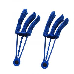 Brosse De Nettoyage, Lot De 2, Bleu, Pour Stores, Volets Roulants Et Lamelles, Avec Manche En Microfibre, Nettoyage Pour Stores Vénitiens Et Volets, Brosse De Nettoyage Pour Volets, Radiateur - Neuf