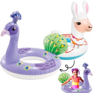 Bouee Piscine Pour Enfant,58cm De Diametre Flotteur Piscine Alpaga Pour 6-12 Ans,Si&egrave;ge De Natation Gonflable,Bague De Natation Enfant Pour Bou&eacute;e D'&eacute;t&eacute; Eau Jouet - Neuf