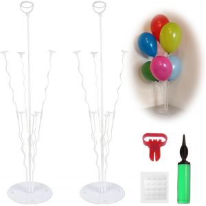 Kit de Support de Ballon de Table, D&eacute;coration de Tige Ballon Transparent Pour Mariages, Anniversaires, Baby Showers, Graduations, No&euml;l, Anniversaires (2 pack) - Neuf