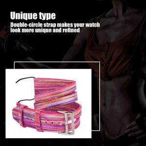 Couleur Double Cercle Bracelet De Montre En Cuir Pour Montre Serise1/2/3 42mm (A2) - Neuf