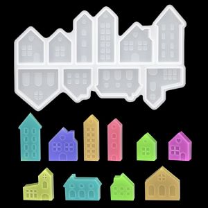 Moules En R&eacute;sine Pour Maisons Moules En Silicone De Moulage Maison Moule Epoxy En Forme De Maison Pour Diy Bougies Savon Artisanat - Neuf