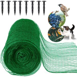 KALANKA-Filet Anti Oiseaux, 4m x 5m Filet de Protection pour Potager, Filet de Jardin pour Protéger Les Arbre Fruitier, Plantes, Fruits, Etang, Piscines, Dimension des Mailles 15 x 15 mm - Neuf
