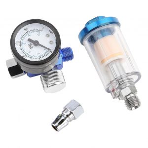Pulvérisation,Pistolet pneumatique,Régulateur d'air,Jauge,Huile en ligne,Piège à eau,Filtre Séparateur - Neuf