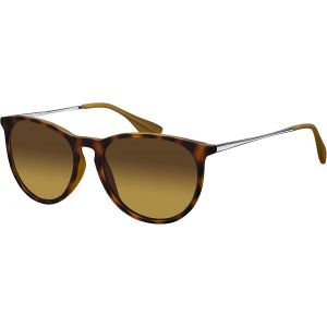 Lunettes De Soleil La Optica Uv 400 - Unisexe - Pour Homme Et Femme - Vintage - Rondes - Couleurs : Miroir - Noir, Horn Rubber (Verres : Verre Dégradé Marron), M - Neuf