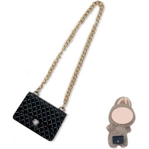 Kalanka-Poupée De 17 Cm - Accessoires De Détente Pour Labubu - Ensemble Sans Poupée: Sac À Bandoulière De Luxe De Couleur Noire - Neuf