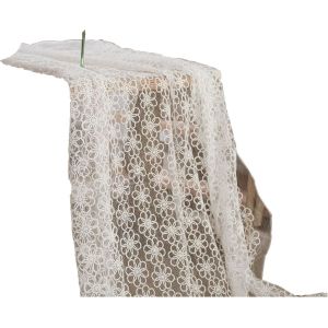 Sjzg-Nappe En Dentelle Brod&eacute;e Vintage - Motif Floral - D&eacute;coration De Table - Pour Mariage, Vintage, D&eacute;coration D'int&eacute;rieur, F&ecirc;te, Boh&egrave;me, D&eacute;coration De Table De Mariage, Fleurs - 130 X 300 Cm - Neuf