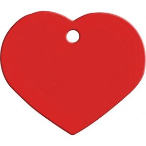 Porte-Adresse Pour Chien - Imarc - Rouge - Forme De C?Ur - Aluminium - Gravure Personnalis&eacute;e - 4 X 3 Cm - Neuf