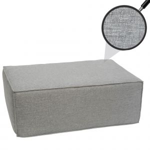 Ottomane/accessoires pour canap&eacute; HWC-O54, pouf repose-pieds, chaise longue, tissu/textile 300 g/m&sup2; 38 x 97 x 70 cmgris clair - Neuf