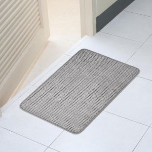 KAL-Tapis De Bain Antidérapant, Tapis Absorbant Salle De Bain, En Microfibre, Lavable En Machine, Pour La Salle De Bain, Douche, Baignoire Ou Comme Tapis Wc (Gris, 40 X 60 Cm) - Neuf