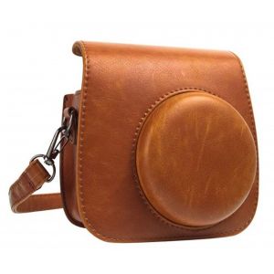 Étui pour appareil photo Instax Mini 12, sac de rangement pour appareil photo, protection en cuir PU souple avec bandoulière et poche intégrée, accessoires pour appareil photo instantané - Neuf