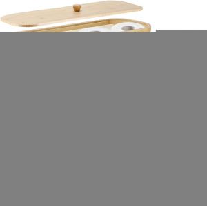 ASFASFq-Rangement Papier Toilette, 25L Panier Papier Toilette avec Bambou Couvercle pour 12 Rouleaux, Tissu Oxford, Imperméable à l'eau, Pliable Range Papier Toilette pour Salle de Bain et Maison - Neuf