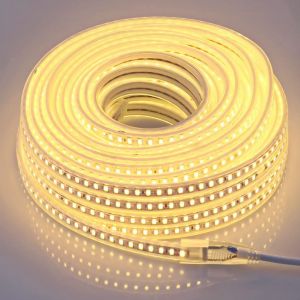 Ac 220V Led Strip Light 20 Metres Warm White Ip67 Etanche, 20M Cordon Lumineux Led Interieur Exterieur 3000K 230 Volt (Blanc Chaud, 20M)[RUB9222121] - Neuf