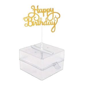 Ensemble de bo&icirc;te &agrave; billets de g&acirc;teau,Moule de fabrication de g&acirc;teaux tirant de l'argent,Bo&icirc;te &agrave; billets de g&acirc;teau ATM avec paillettes d'or Happy Birth - Neuf