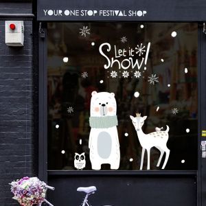 No&euml;l flocon de neige stickers muraux vitrine s&eacute;jour - Neuf