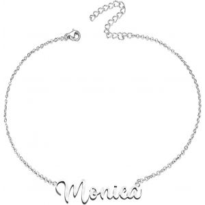 Eryi-Bracelet Pour Femme Avec Prénom En Acier Inoxydable - Pendentif Prénom Personnalisé Argenté Pour Femme - Cadeaux Personnalisés Pour Femme, Mère, Fille, Meilleure Amie - Neuf