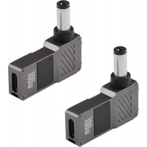 THEF-2pcs USB C vers Ordinateur Portable Adaptateur de Charge Femelle C vers mâle DC 5,5 x 2,1 mm Seau 20v USB Type C entrée à dc5521 convertisseur d'alimentation jusqu'à 100W (DC5521) - Neuf
