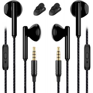 KALPO-Écouteurs Intra-Auriculaires Filaires Avec Microphone,Appels Clairs,Basses Puissantes,Écouteurs Légers Avec Pr Jack 3,5 Mm - Neuf