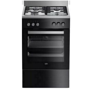 Beko - Cuisini&egrave;re gaz 65l 4 feux noir FSG52010GBC - Neuf