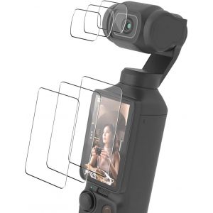 KAL-Pièces Verre Trempé Pour Dji Osmo Pocket 3 Protection Écran + Dji Osmo Pocket 3 Caméra Arrière Protecteur, 9H Dureté Hd Protecteur D'Écran Pour Dji Osmo Pocket 3 - Neuf
