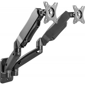 CHECARZHN--NO1-Support Mural Pour Moniteur S4711 Orientable Inclinable Écran Pc 17-32" (43-81Cm) Double Bras Articulé Tv Incurvée Vesa 75 X 75-100 X 100 - Neuf