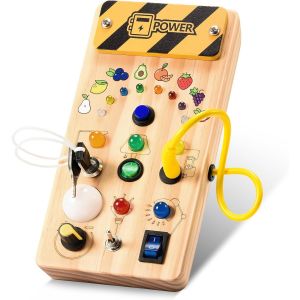 ChenQuanSarl-Jouet Enfant 1 2 3 Ans, Busy Board Montessori 1 2 Ans Cadeau Fille 1 2 3 Ans Jouet Garcon 1 2 3 Ans Jeux Montessori Jeu Educatif 1 2 3 An Jouet En Bois Jouet Sensoriel Bebe - Neuf