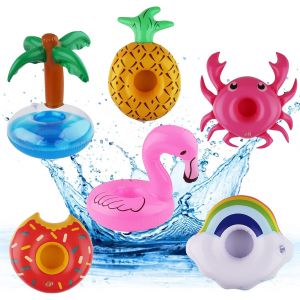 6 Pièces Porte Gobelets Gonflables Porte Gobelet Flottant Support De Boisson Gonflable Plateau Flottant Pour Piscine Support De Boisson Pour Piscine Plage Eau Jouets Amusants Vacances Baignade - Neuf