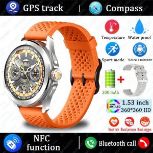 Montre Intelligente Hommes Pour S4 Ultra Amoled Sport De Plein Air Nfc Gps Piste Fr&eacute;quence Cardiaque &Eacute;tanche Bluetooth Appel Montre Intelligente 2025 Nouveau.Orange. - Neuf