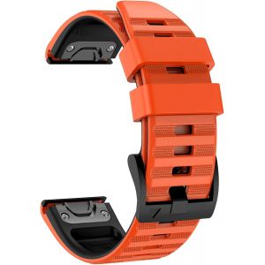 Pour Garmin Fenix 6X, 26Mm Soft Silicone Strap Pour Fenix7X Pro/Fenix 7X/Fenix 6X/6X Pro Fenix 5X/5X Plus Fenix 3/3 Hr - Neuf