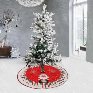 Jupe de sapin de No&euml;l, Joyeux No&euml;l, Jupe de sapin de No&euml;l flocon de neige, D&eacute;coration rustique de ferme pour les f&ecirc;tes de fin d'ann&eacute;e en int&eacute;rieur et en ext&eacute;rieur - Neuf