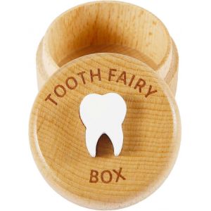 Bo&icirc;te De F&eacute;e Des Dents, Bo&icirc;te De Dent En Bois, Bo&icirc;te De F&eacute;e Des Dents, Souvenir, Avec Des Dents 3d, Bo&icirc;te &Agrave; Souvenirs Facile - Neuf