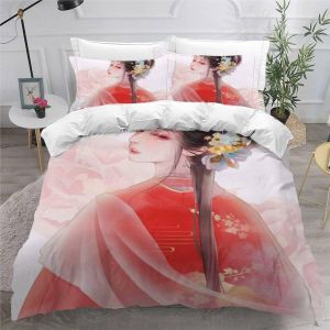 Chinoise Housse De Couette X Imprim&iquest;&iquest; D Des Fans Mangas Parure De Lit Personnes Ado Fille Enfants Microfibre Literie Pi&iquest;&iquest;Ces Avec Fermeture &iquest;&iquest;Cl - Neuf
