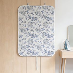 MEVRONISSHOP-Tapis &agrave; repasser 75 &times; 100 cm, r&eacute;sistant &agrave; la chaleur, pliable, avec 3 crochets, tapis de repassage portable en coton et feutre - Neuf
