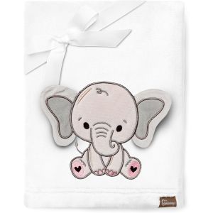 Tianyi-Couverture Chaude Pour Bébé Peluche Cadeau Pour Enfant Avec Motif 3d Be20-168 (Blanc - Éléphant) - Neuf
