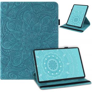 LORANKA-Coque pour Samsung Galaxy Tab S10 Lite/S10 FE 10.9"" 2025/S9 FE 10.9""/S9 11"" 2023, Housse PU Cuir avec Rotatif 360&deg; Support & Fentes Cartes, Flip Cover Protection &Eacute;tui pour Galaxy, Bleu - Neuf