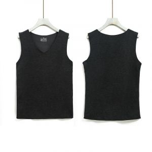 Gilet Thermique En Soie Douce Patch Débardeur Thermique Gilet Chauffant Léger Sans Couture Caraco Sans Manches Brossé Double Face Mâle Tan Hei Se Patch De Soie,Hommes Xxl Taille Recommandée 175-185 Poids 140-160 - Neuf