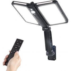 Projecteur Solaire Exterieur, Eclairage Exterieur Avec Detecteur Solaire 218led Multi-Angles Réglables 5 Modes Étanche Ip65 Lampe Solaire Puissant, Lumiere-Solaire-Exterieur-Eclairage-Lampe - Neuf