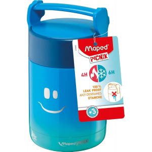 Kalanka-Picnik Concept Kids - Boîte À Déjeuner Isotherme - Lunch Box Enfant Étanche - Poignée Et Ouverture Facile - Boîte Repas Isotherme Double Paroi - À Partir De 3 Ans - Bleu, 350 Ml - Neuf