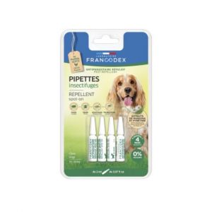 Francodex Pipettes Insectifuges 3283021752234 Hygiene Animal Animaux Chien Dog Anti Puces Tiques Antiparasitaire Repulsif Soins Comasound Kartel Csk Online - Neuf