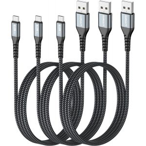 JGD-C&acirc;ble Micro USB [1M/Lot de 2] C&acirc;ble USB Micro USB 3A Charge Rapide Compatible avec Galaxy S6/S7 Edge,Moto,Sony,Huawei,Nokia,Kindle,Headset - Neuf