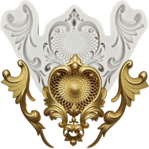 Kal-Yanqinms Moule Baroque En Silicone Pour Décoration De Gâteaux En Sucre Pâte À Sucre Pâte Polymère Argile Polymère - Neuf
