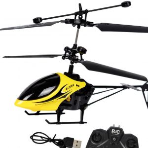 Hélicoptère à distance Charge bidirectionnelle résistant aux chutes avion télécommandé sans fil pour enfants jouets cadeaux jaune - Neuf