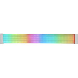 Mca-16x, C&acirc;ble D'alimentation Argb 16pin (8+8) Pcie Pour Carte Graphique, Led Ultra-Lumineuses, &Eacute;clairage Argb Synchronis&eacute;, C&acirc;ble Monocouche Silicone Flexible Avec Bande Lumineuse Lat&eacute;rale - Neuf