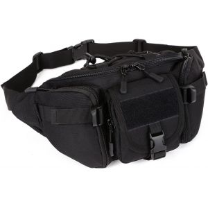 nzqaf-Huntvp Sac Banane Tactique, Sacoche Banane Homme Sac de Ceinture Militaire Femme, Molle Sac de Multifonction Sac pour Voyage Randonnée Camping Trekking Cyclisme Chasse Sport - Neuf