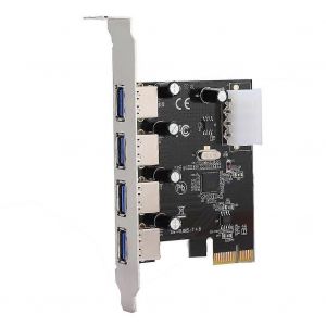 Adaptateur de carte d'extension PCI-E ultra haute vitesse 5 Gbit/s vers 4 x USB 3.0 Express - Neuf