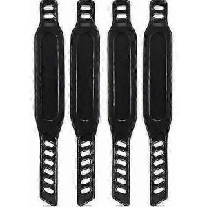 Sangles De P&eacute;dale De V&eacute;lo D'exercice Sangles De P&eacute;dale En Caoutchouc R&eacute;glage Facile Sangles De P&eacute;dale Universelles Pour V&eacute;lo D'exercice 2 Paires Noir - Neuf